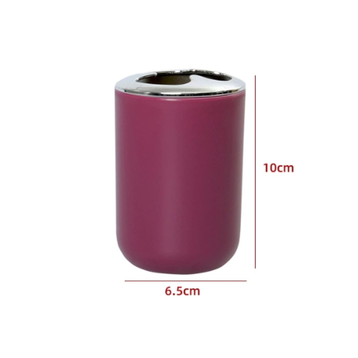 GENERICO - Portacepillo De Dientes Plastico Burdeo 10CM