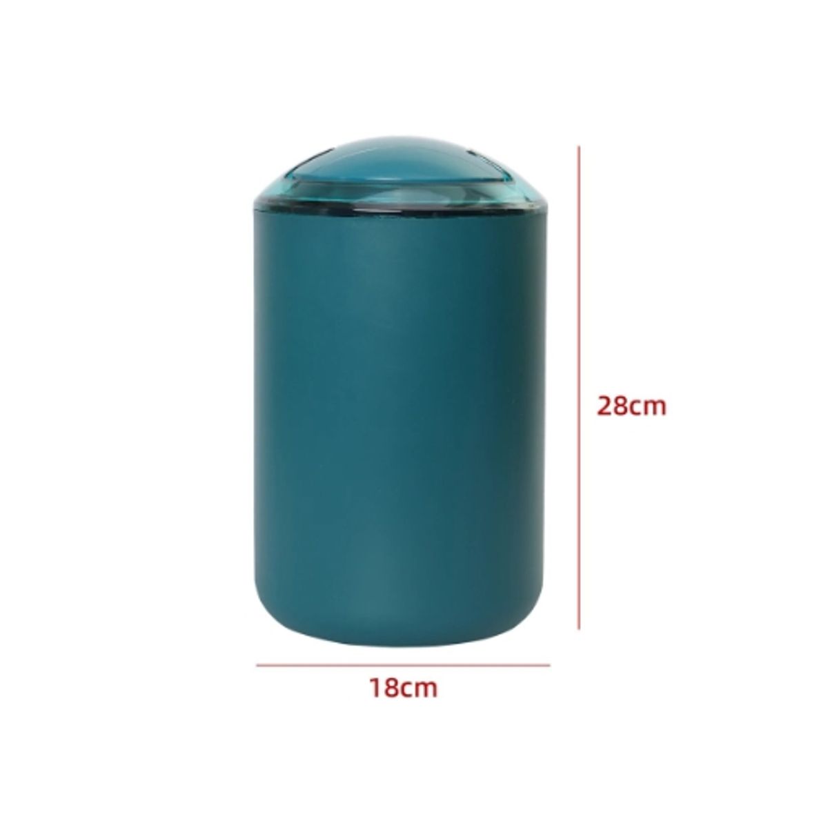 GENERICO - Papelero Plastico Tapa Guiratorio Verde Oscuro 28X18X18CM