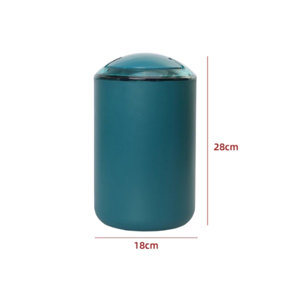 GENERICO - Papelero Plastico Tapa Guiratorio Verde Oscuro 28X18X18CM