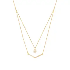JB JOYAS BARON - Collar de Oro Amarillo 18kt con Diamante 18puntos Corte Brillante SI/H