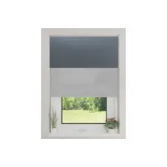 GENERICO - Cortina Roller Doble Blackout Sunscreen 200x200 GRIS