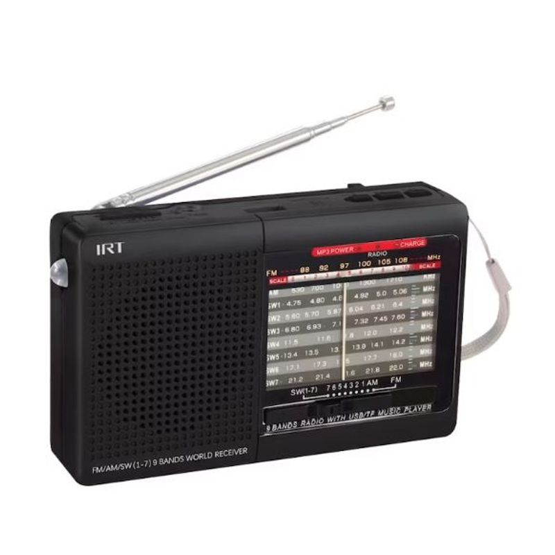 GENERICO - Radio Portatil Irt 9 bandas AM-FM-7SW