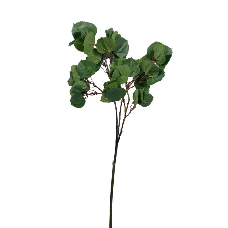 COREL - Flor Decorativa Rama Hoja Redonda 70cm