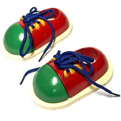 GENERICO - Zapato Didáctico Juguete De Madera