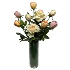 COREL - Flor Decorativa Arreglo De Rosas 85cm (Sin Macetero)