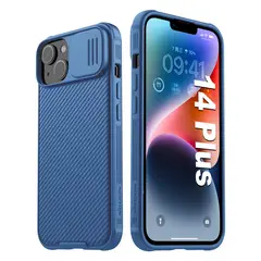 NILLKIN - Carcasa Camshield Pro Para iPhone 14 Plus Azul + Vidrio