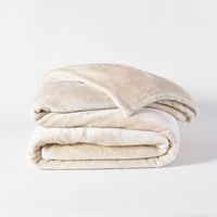 Frazada Flannel Lisa Illussions 2 Plazas Beige