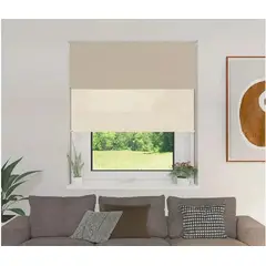GENERICO - Cortina Roller Doble Blackout Sunscreen 180x200 BEIGE