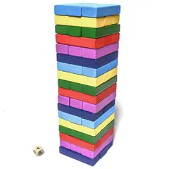 GENERICO - Yenga Color Torre Jenga De Madera