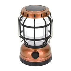 HB IMPORTACIONES - Lámpara Portátil de Camping Recarga SolarUSB Cobre