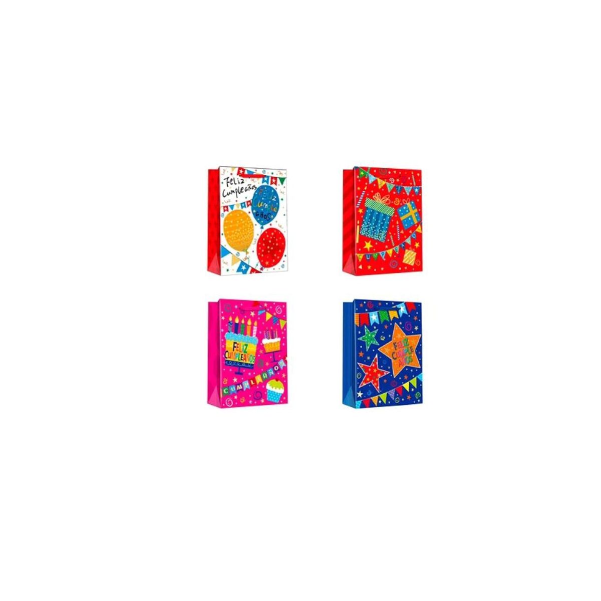 GENERICO - Bolsa De Regalo Feliz cumpleaños Diseño 12x30x39cm