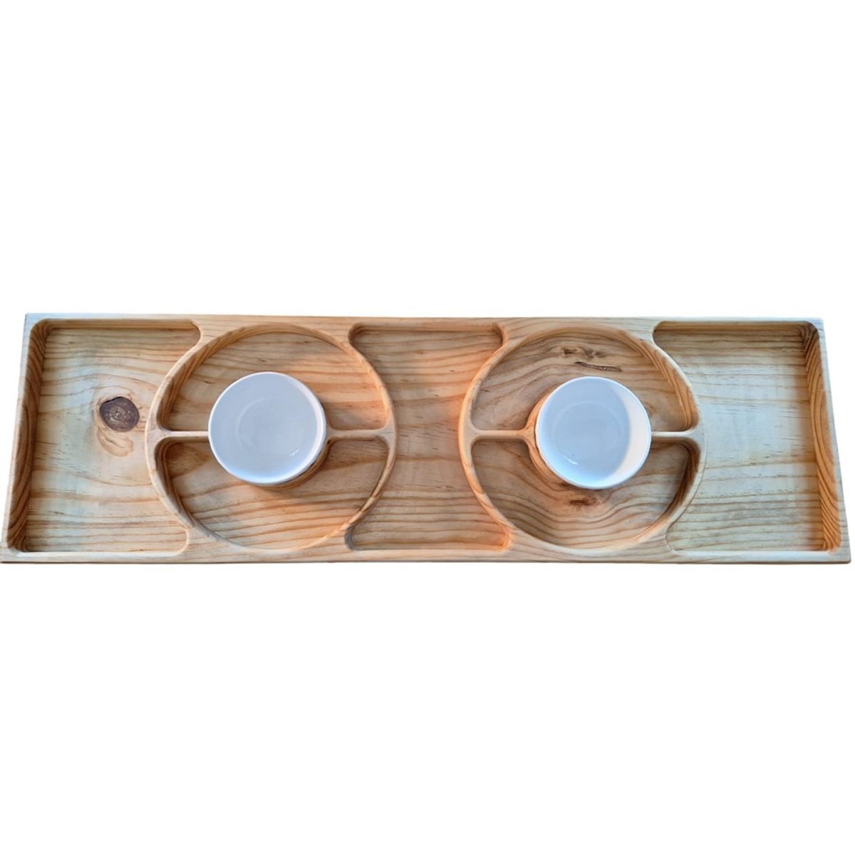 GENERICO - Tabla de aperitivo XL con 2 pocillos