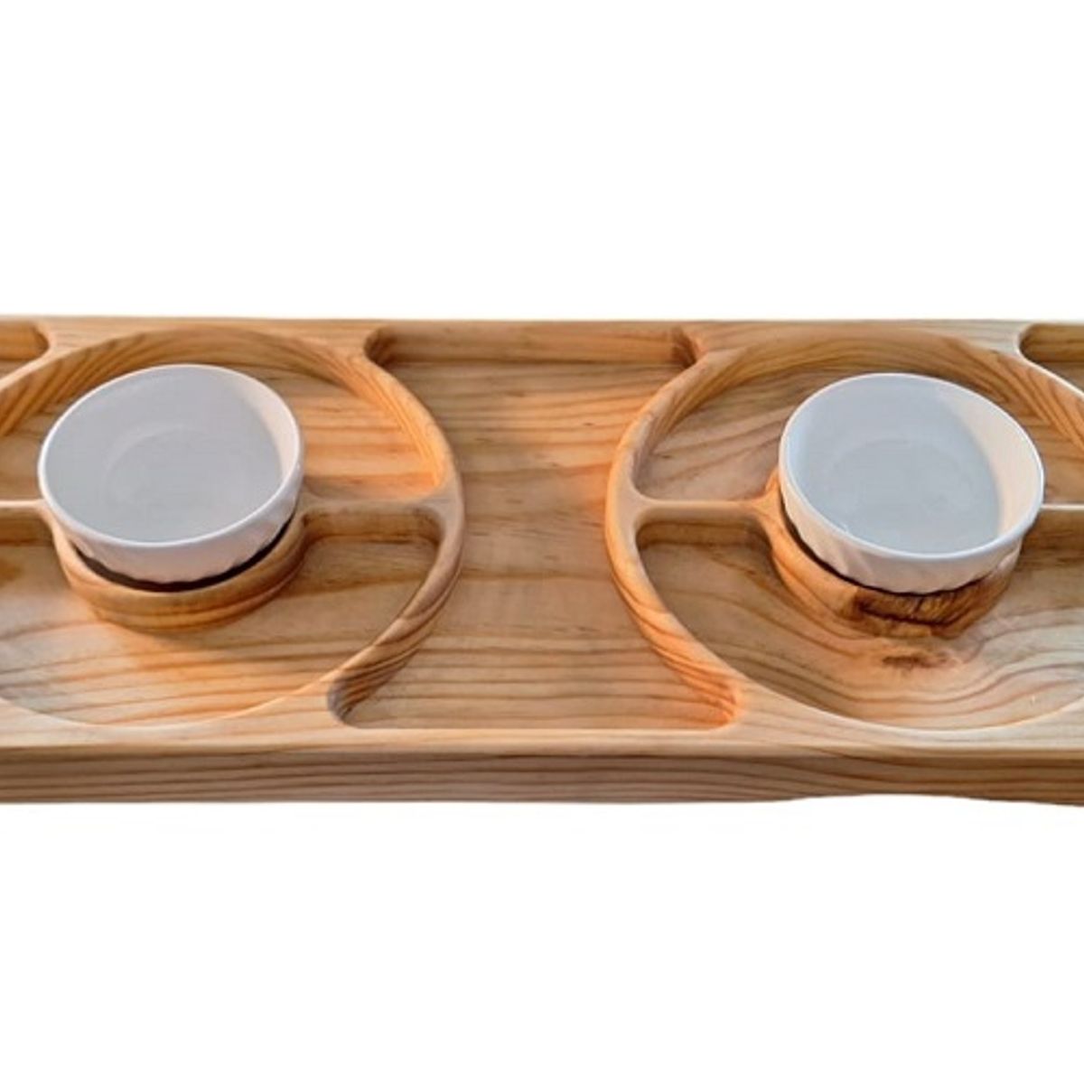 GENERICO - Tabla de aperitivo XL con 2 pocillos