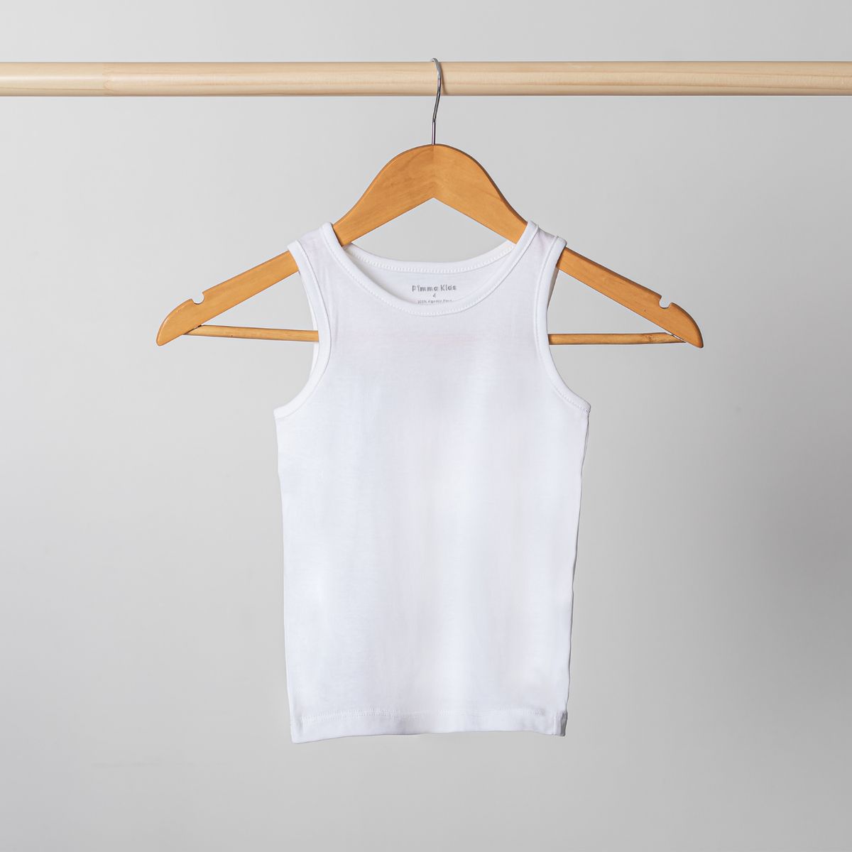 PIMMALU - Pack 2 Camisetas Sin Mangas Musculosas Primera Capa Niños 100% Algodón Pima Peruano