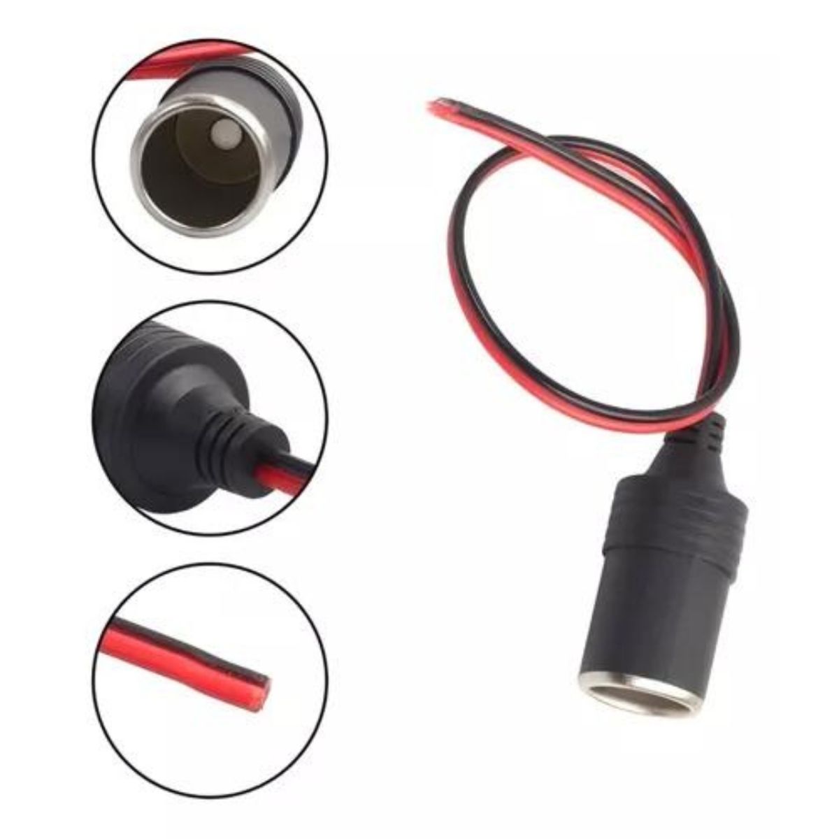GENERICO - Cable Adaptador Cenicero Enchufe Hembra 12v 5a Encendedor