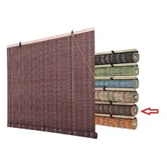 BAMBU - Cortina Roller natural 150x200 Esterilla Enrollable BROWN