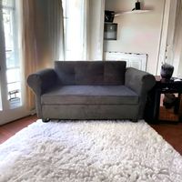 Sofa 2 Cuerpos Barcelona Felpa Negro