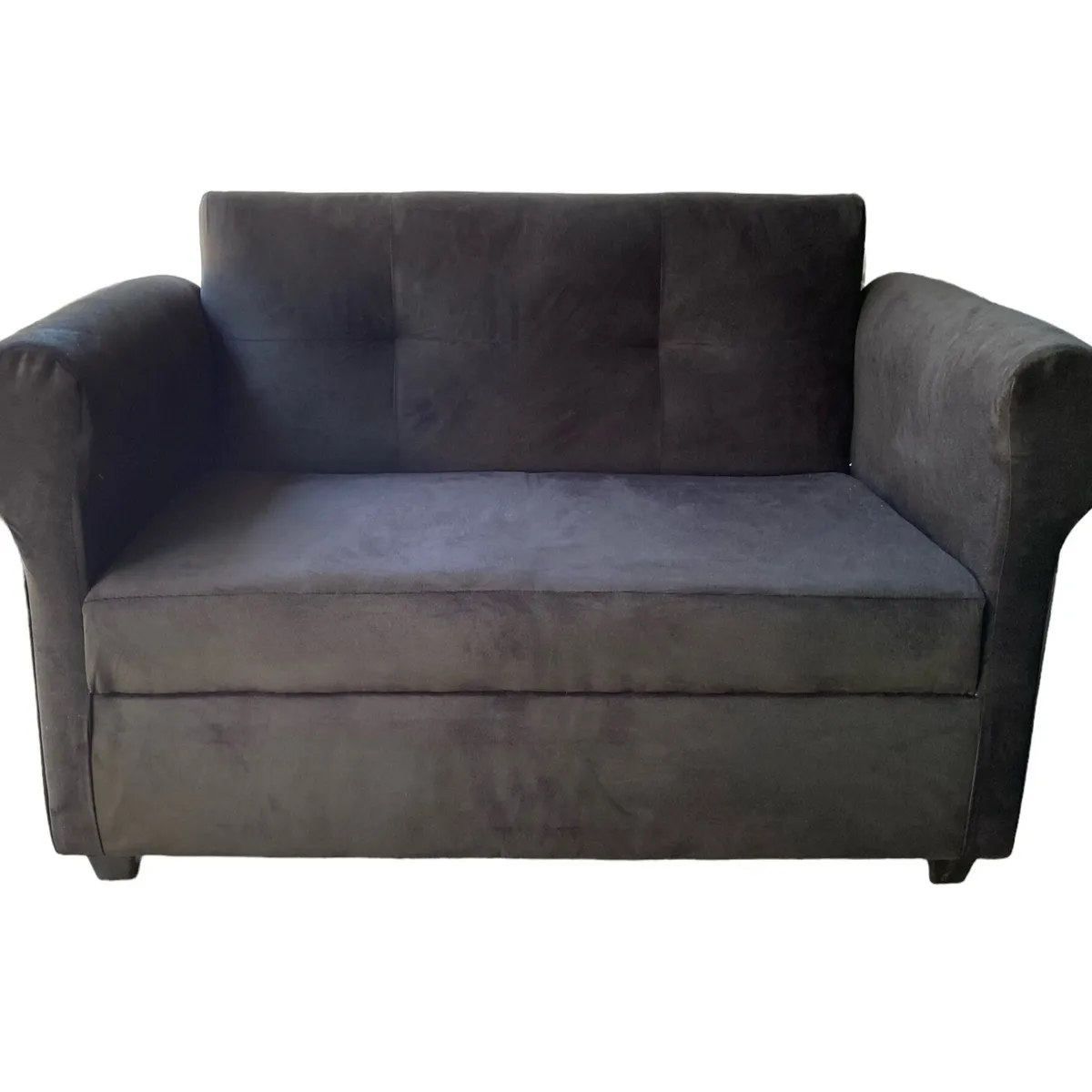 GENERICO - Sofa 2 Cuerpos Barcelona Felpa Negro