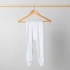 PIMMALU - Legging Niña Blanco Algodón Pima Peruano