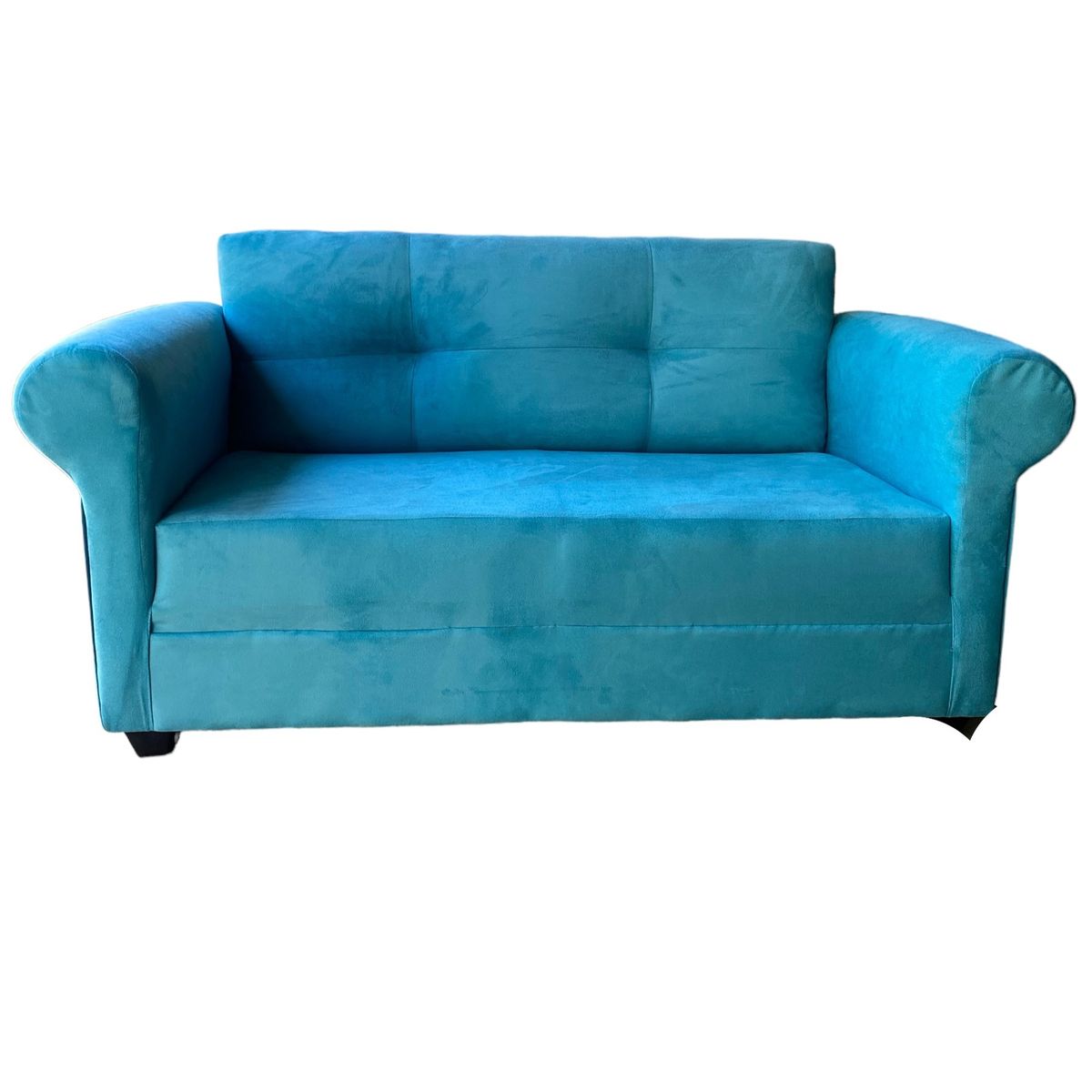 GENERICO - Sofa 2 Cuerpos Barcelona Felpa Turquesa