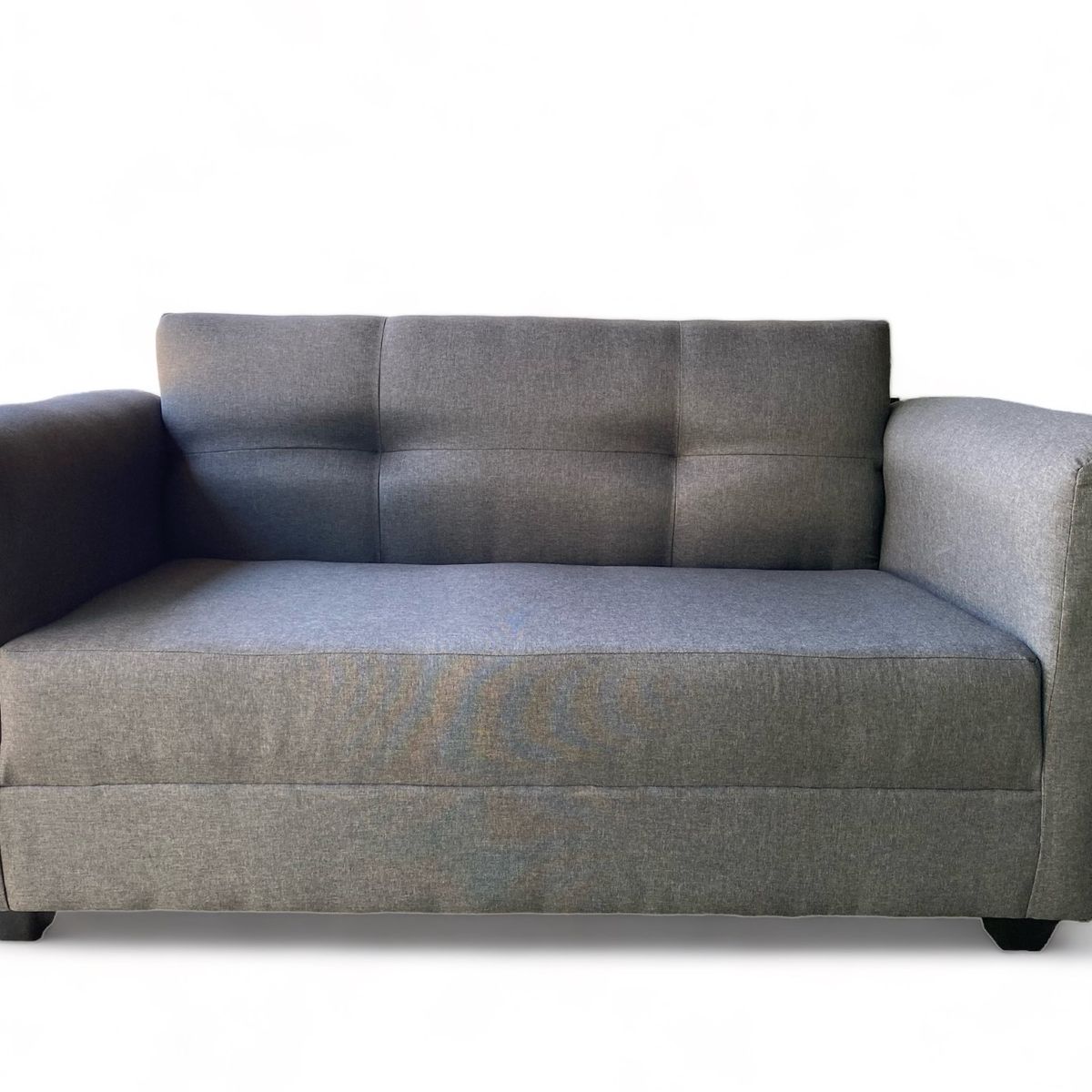 GENERICO - Sofa 2 Cuerpos Barcelona Tela Gris Oscuro