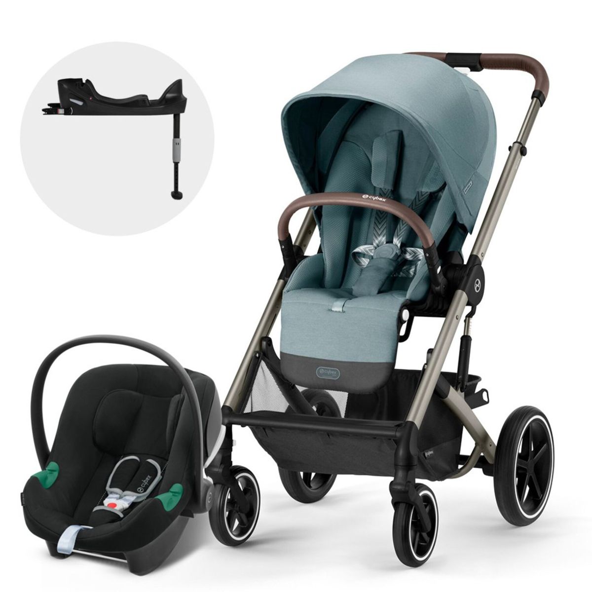 CYBEX - Coche Travel System Balios S 3.0 TPE Blue + Aton B2 + Base CYBEX