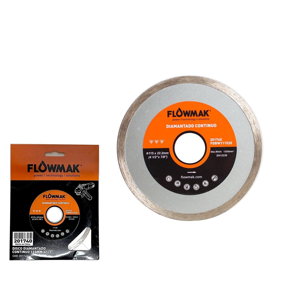 FLOWMAK - Disco diamantado 4.5" continuo Flowmak