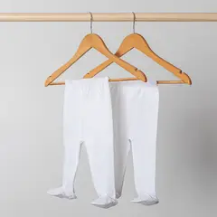 PIMMALU - Pack 2 Pantys Bebés Blancas Algodón Pima Peruano