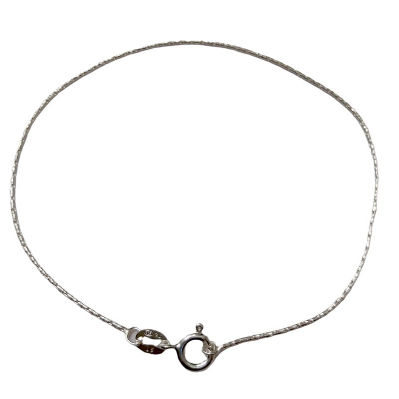 GENERICO - Pulsera de Plata 925 Tejido Cobra Delgada 1mm