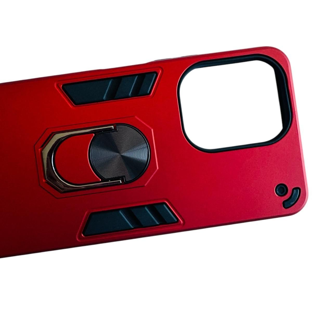 GENERICO - Carcasa Para Xiaomi Redmi 13c 4g 5g Anti Golpes Anillo Rojo