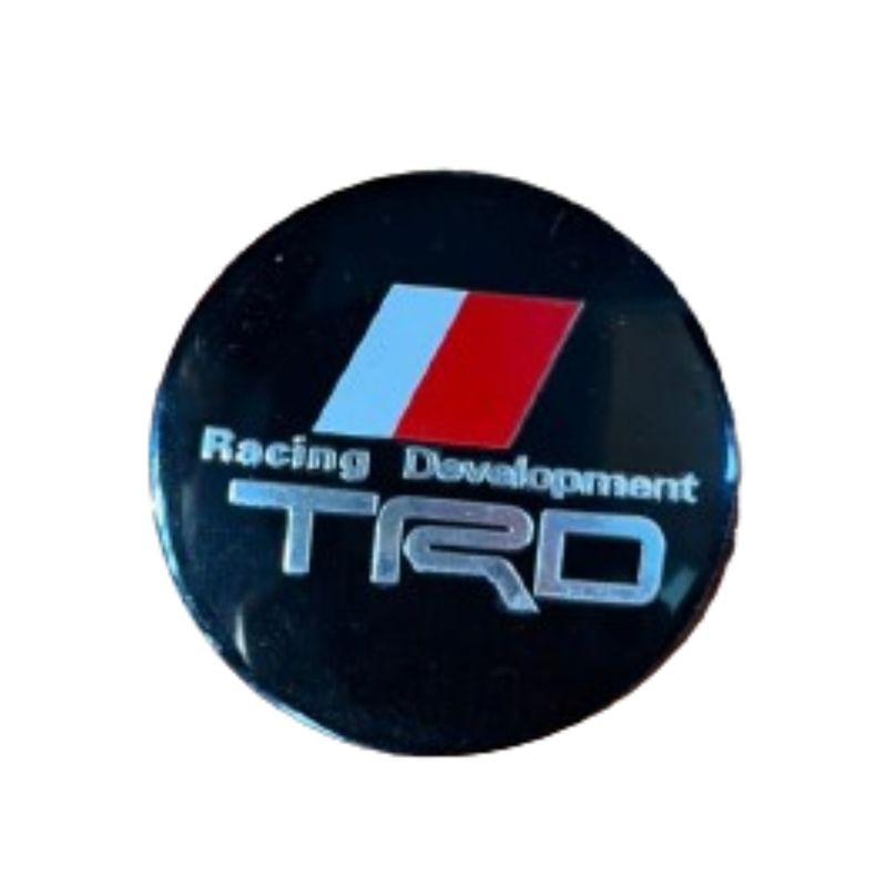 GENERICO - Tapa Centro Llanta Auto TRO 56mm Negra Logo Plata Unidad