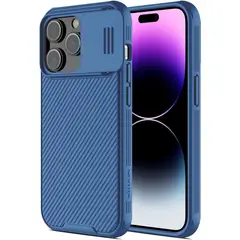 NILLKIN - Carcasa Camshield Pro Para iPhone 14 Pro Azul + Vidrio