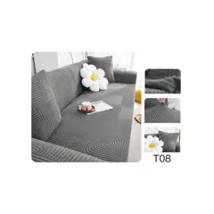 GENERICO - JUEGO de Fundas Sillón, Sofá texturizada y elastizadas 3+1+1