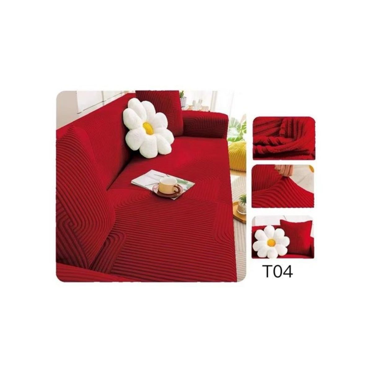 GENERICO - Funda de Sofá texturizada y elasticadas 1 CUERPO