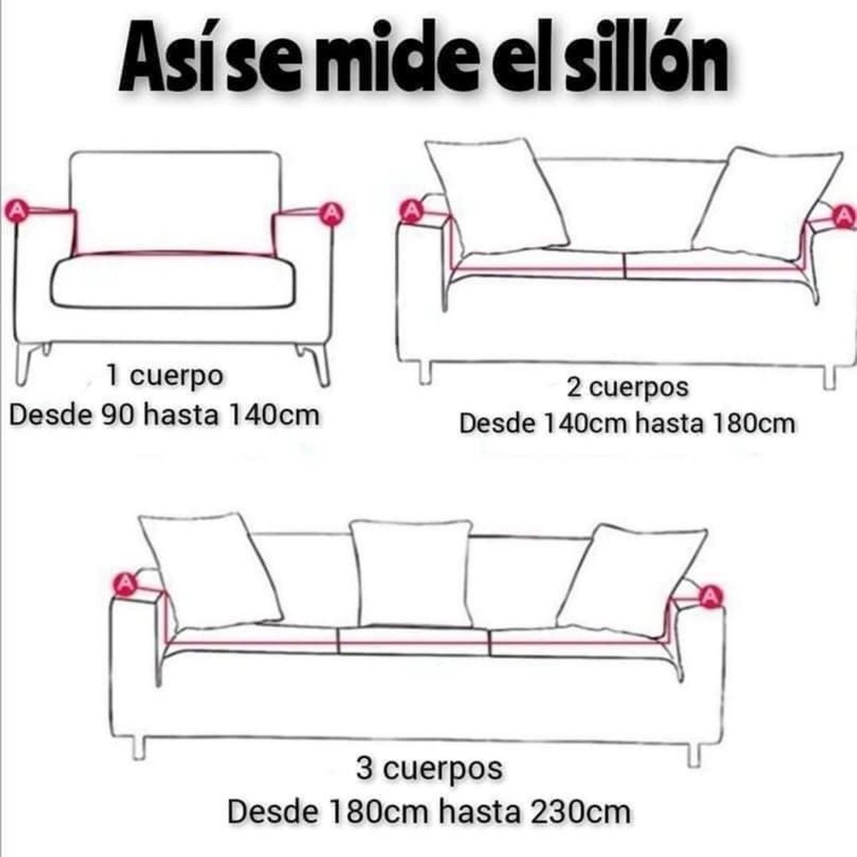 GENERICO - Funda de Sofá texturizada y elasticadas 3 CUERPO