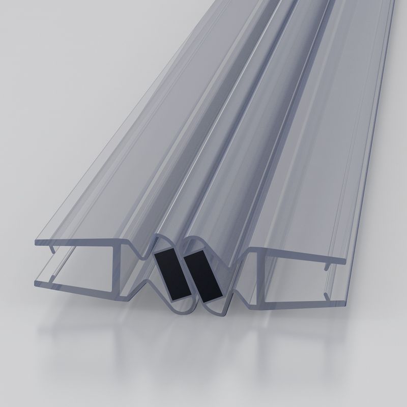 DUSCHY - SET BURLETES CIERRE MAGNETICO 180 VIDRIO 6MM