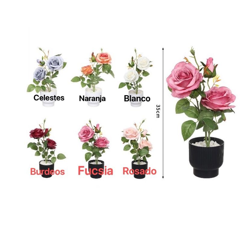 GENERICO - Flores Decorativas De Mesa Rosado De 35cm