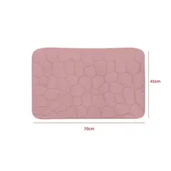 GENERICO - Alfombra De Baño Diseño Piedra Color Rosa 45X70CM