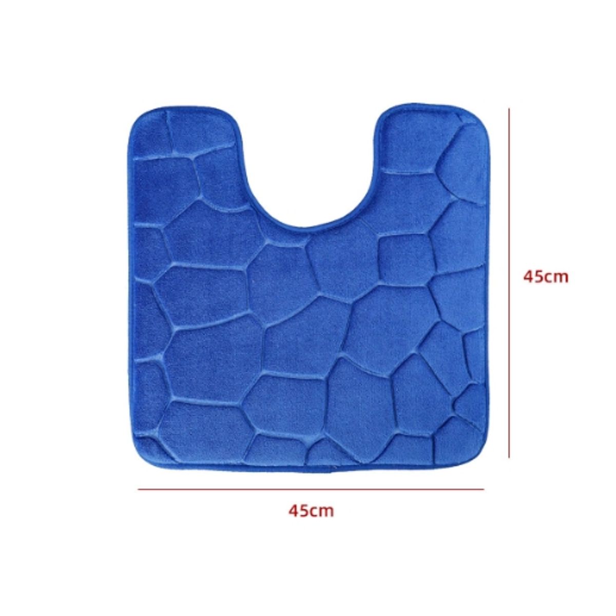 GENERICO - Alfombra De Baño Diseño Piedra Color Azul 45X45CM