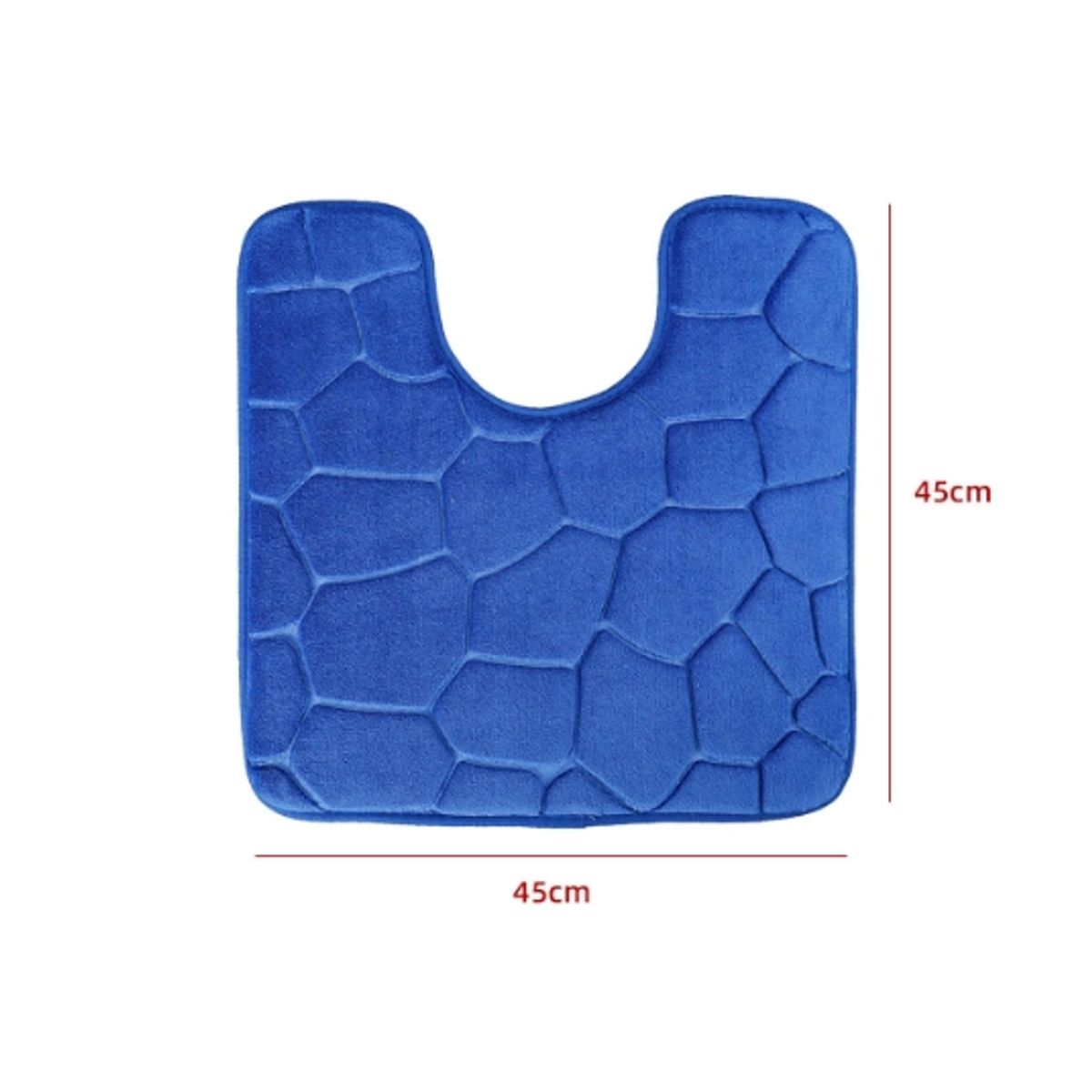 GENERICO - Alfombra De Baño Diseño Piedra Color Azul 45X45CM