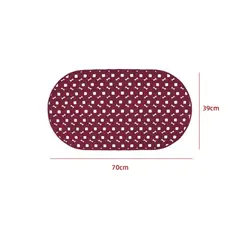 GENERICO - Alfombra Antideslizante De Ducha Burdeo 70X39CM