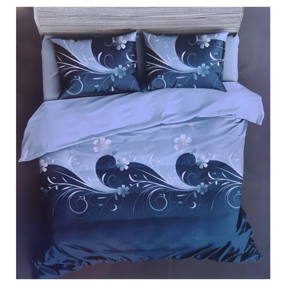 GENERICO - CUBRECAMA VERANO 2 PLAZA olas de ariposa de regalo 1 bajada de cama