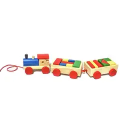 GENERICO - Tren 3 Carros Juguete De Madera