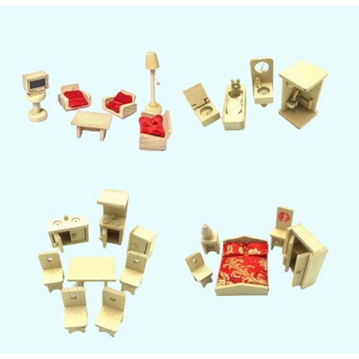 GENERICO - Mini Mueble Juguete Miniatura de Madera