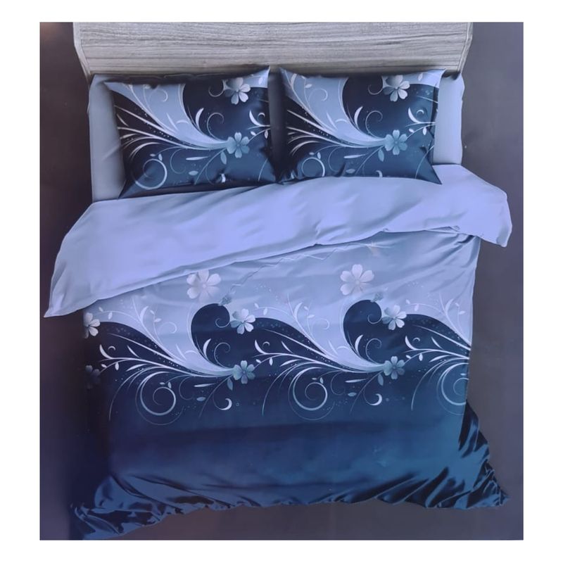 GENERICO - CUBRECAMA VERANO 2 PLAZA corazon rubi turqz de regalo 1 bajada de cama