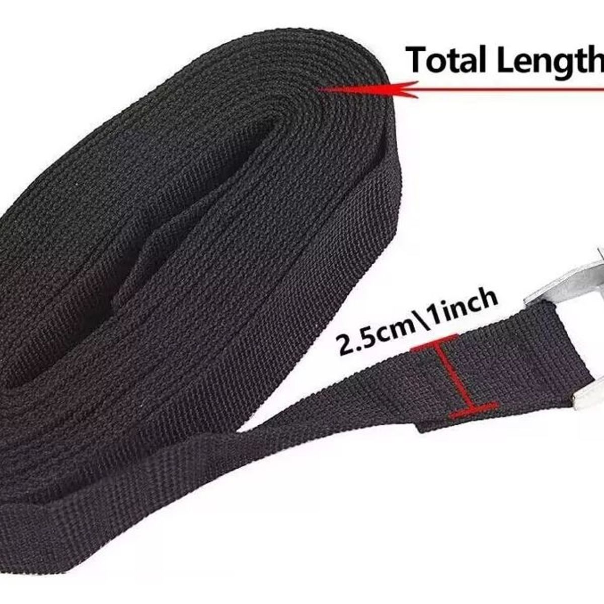 KUANGYE - 10 Cincho Correa Amarre Trinquete Hebilla Cinta Auto Moto 2m