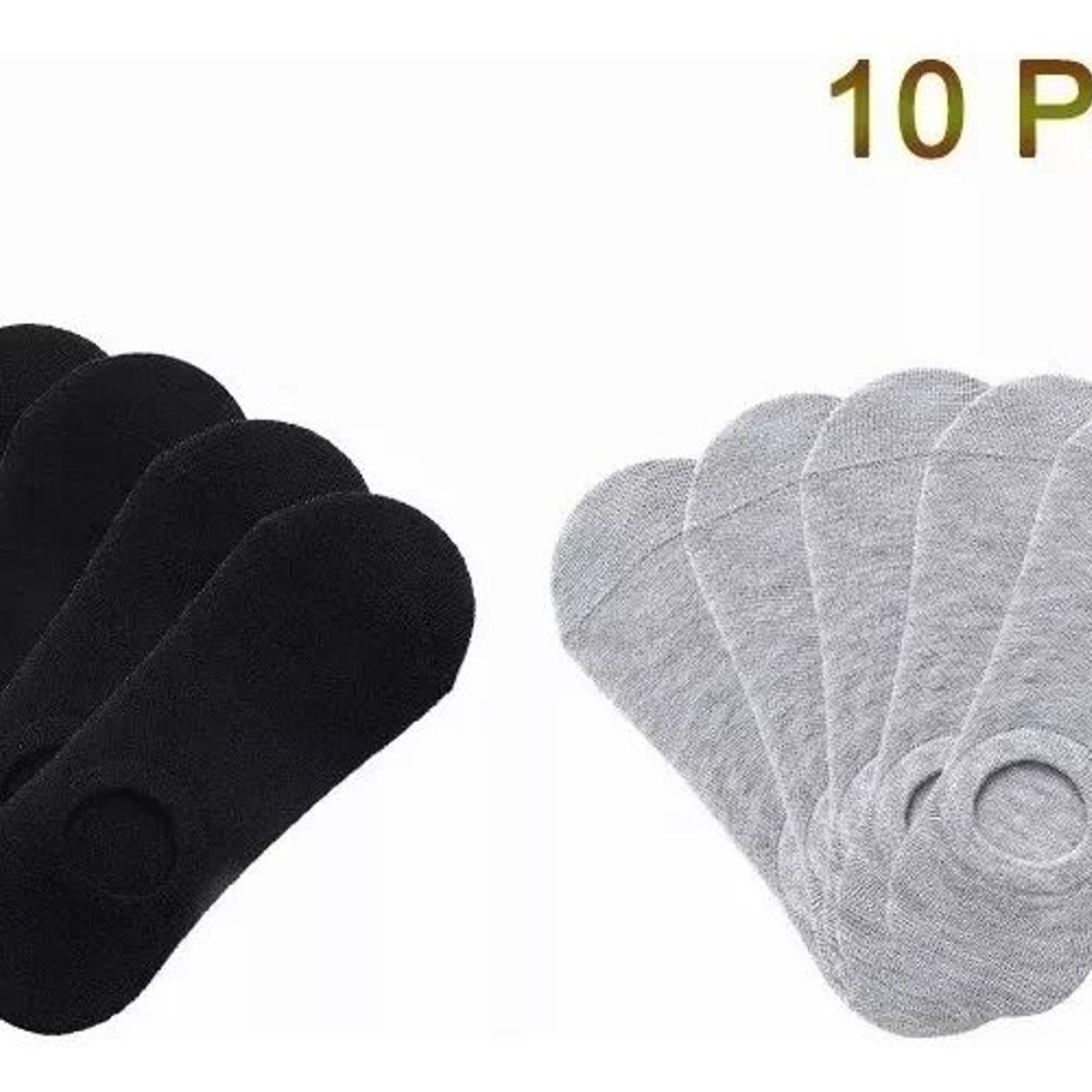 KUANGYE - Pack 10 Pares Calcetines Invisibles Cortos Algodón