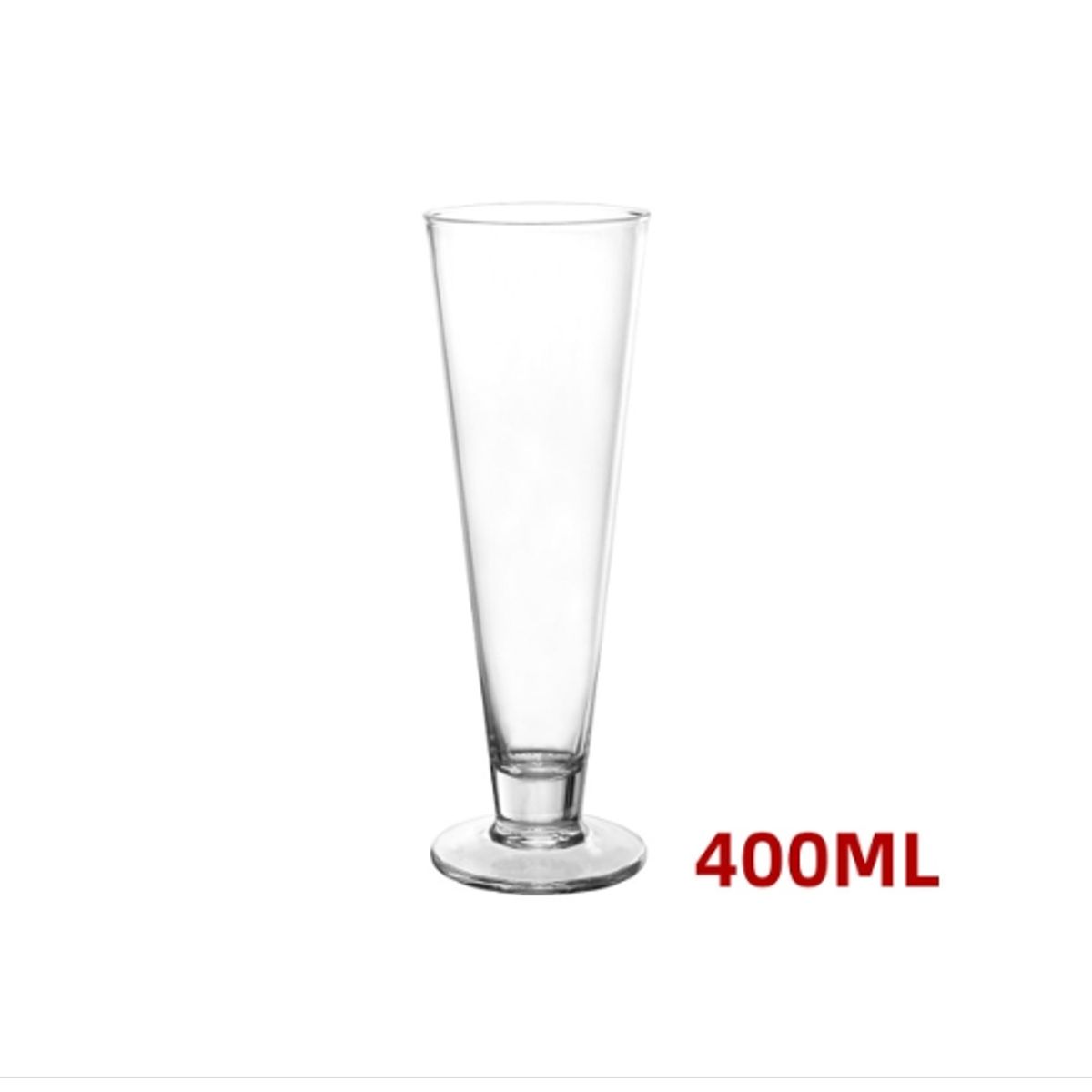 GENERICO - Copa Transparente Diseño Flauta 400ML 12 Unidades