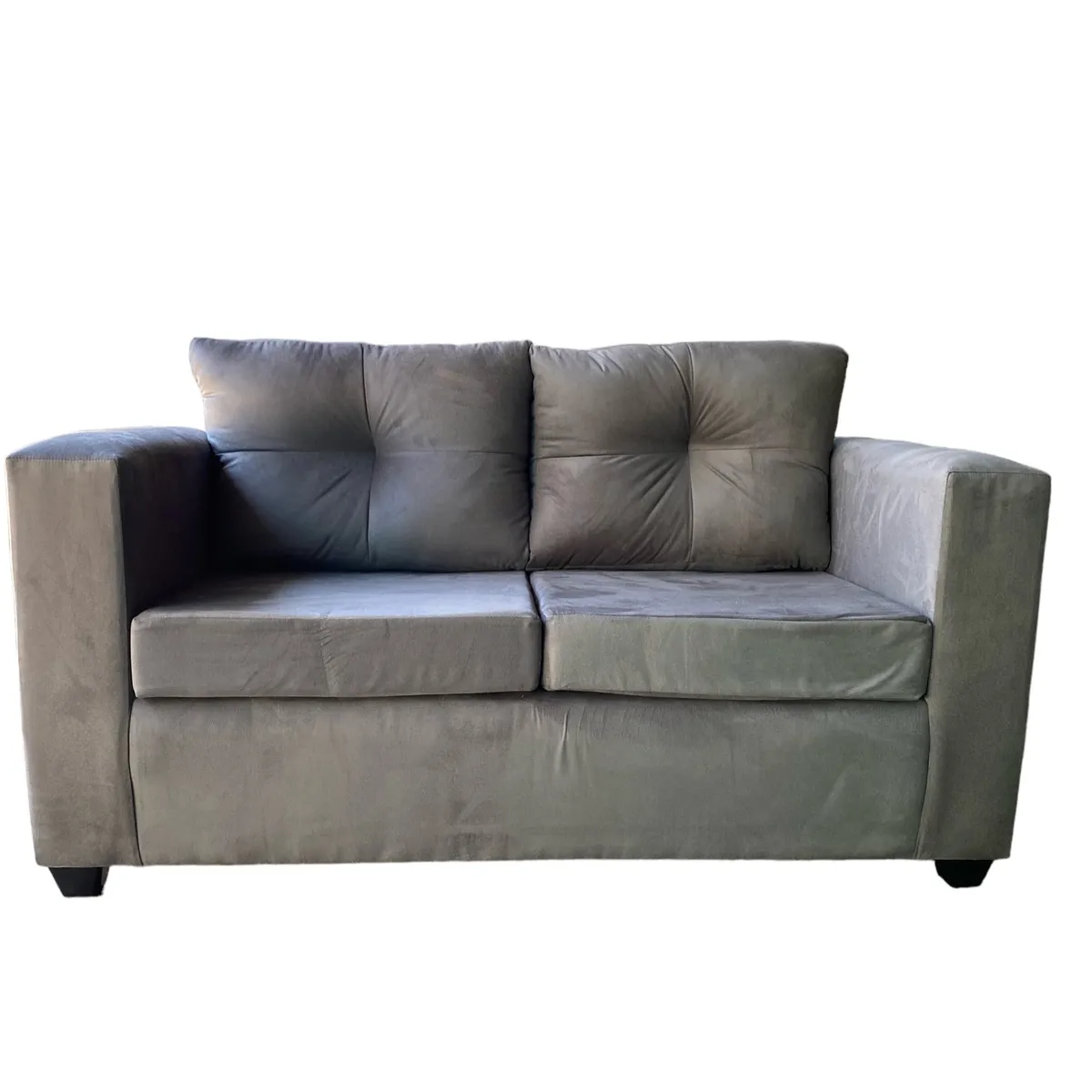 GENERICO - Sofa 2 Cuerpos Bilbao Felpa Gris
