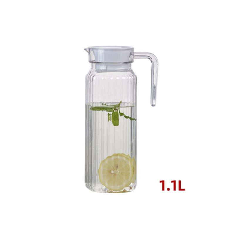 GENERICO - Jarra Plástica Con Tapa 1L Bebidas Jugos
